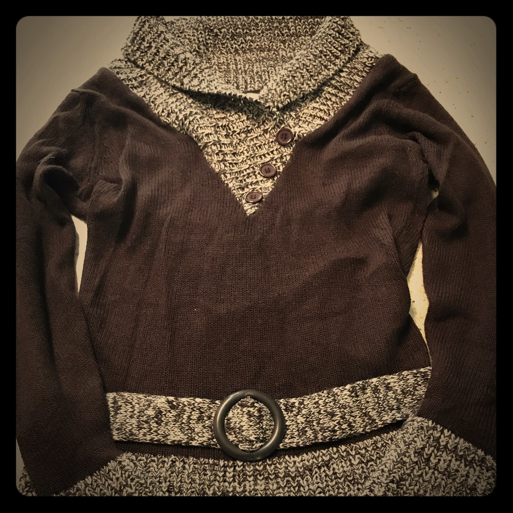 Brown long sweater